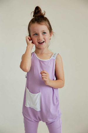 Kids Unisex Bamboo Singlet Romper - Awakind.co