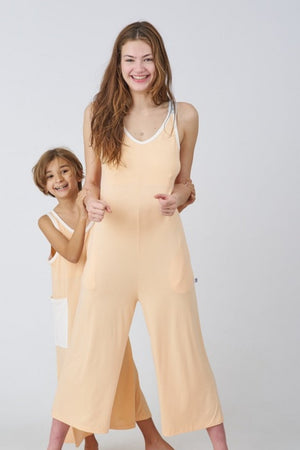 Matching Bamboo Jumpsuits in Peach for kids and adults - Awakind.co