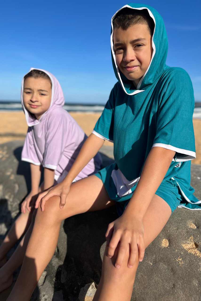 Kids Unisex Bamboo Poncho UPF50+ - Awakind.co