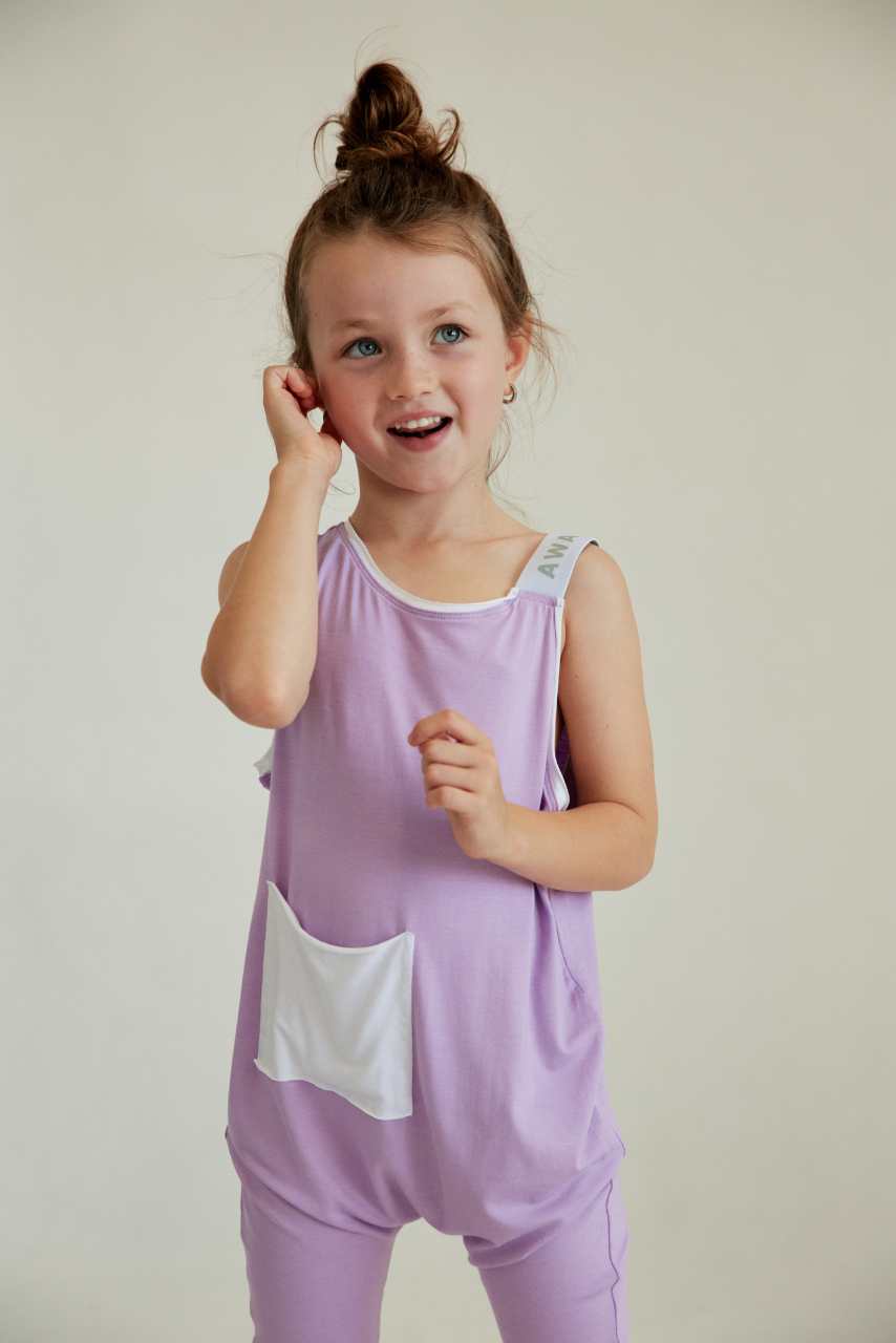 Kids Unisex Bamboo Singlet Romper - Awakind.co