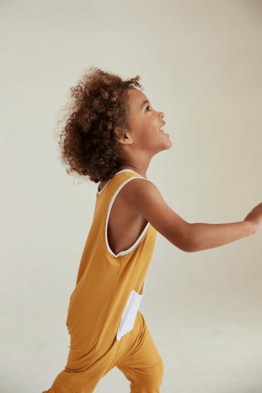 Kids Unisex Bamboo Singlet Romper - Awakind.co