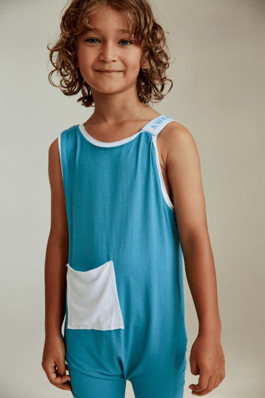 Kids Unisex Bamboo Singlet Romper - Awakind.co
